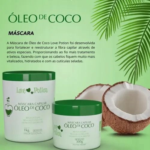 Love Potion M&aacute;scara Capilar &Oacute;leo de Coco &ndash; Маска для волосся з кокосовою олією (250 г) 18764408831 фото