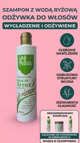 Love Potion &Aacute;gua de Arroz &ndash; Rice Water Hair Conditioner (500 ml) 18764254414 photo